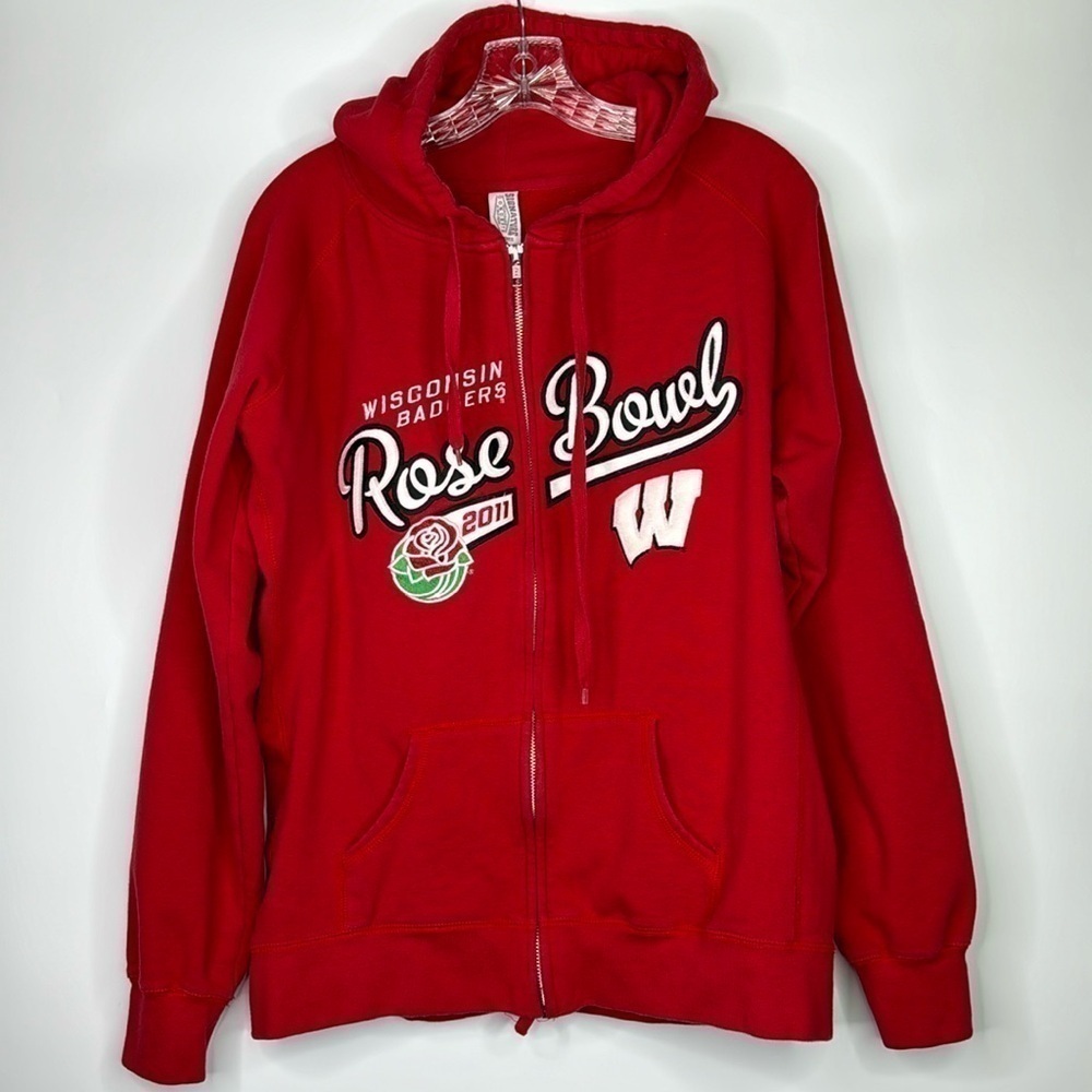 Signature Sportswear Wisconsin Badgers Rose Bowl Full Zip Hooded Sweatshirt XL